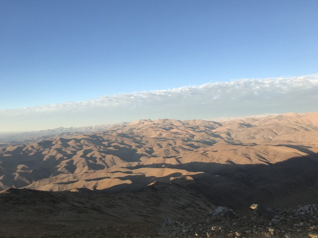 Looking out towards to Andes.